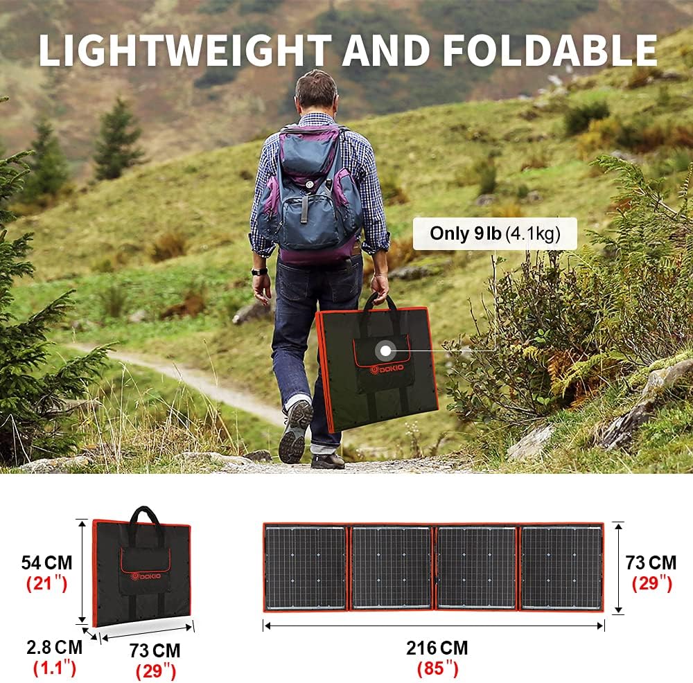 160 Watt 18 Volts Portable Solar Panel Kit Monocrystalline 2 USB Outputs G554662