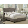 Queen Grey Upholstered Bed S3114