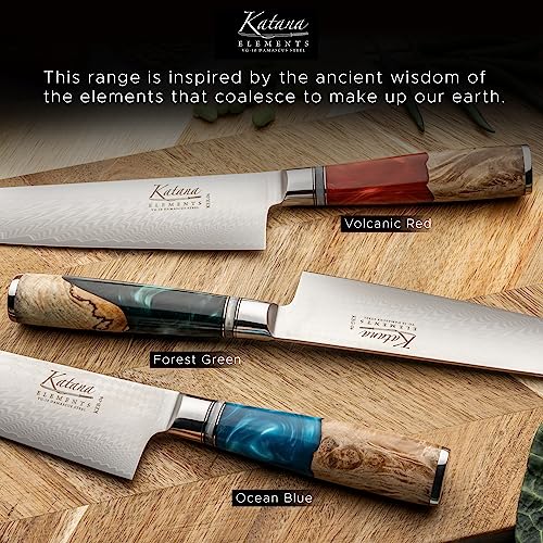 9 Piece Knife Block Set with Damascus Steel Blades K18765