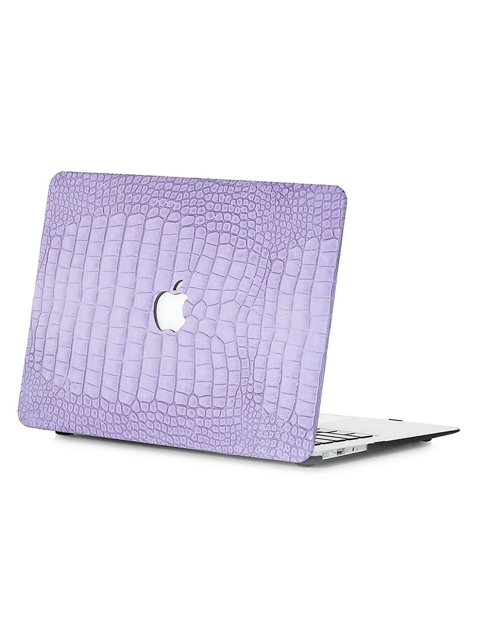 Lavender Faux Crocodile MacBook Case Q98489