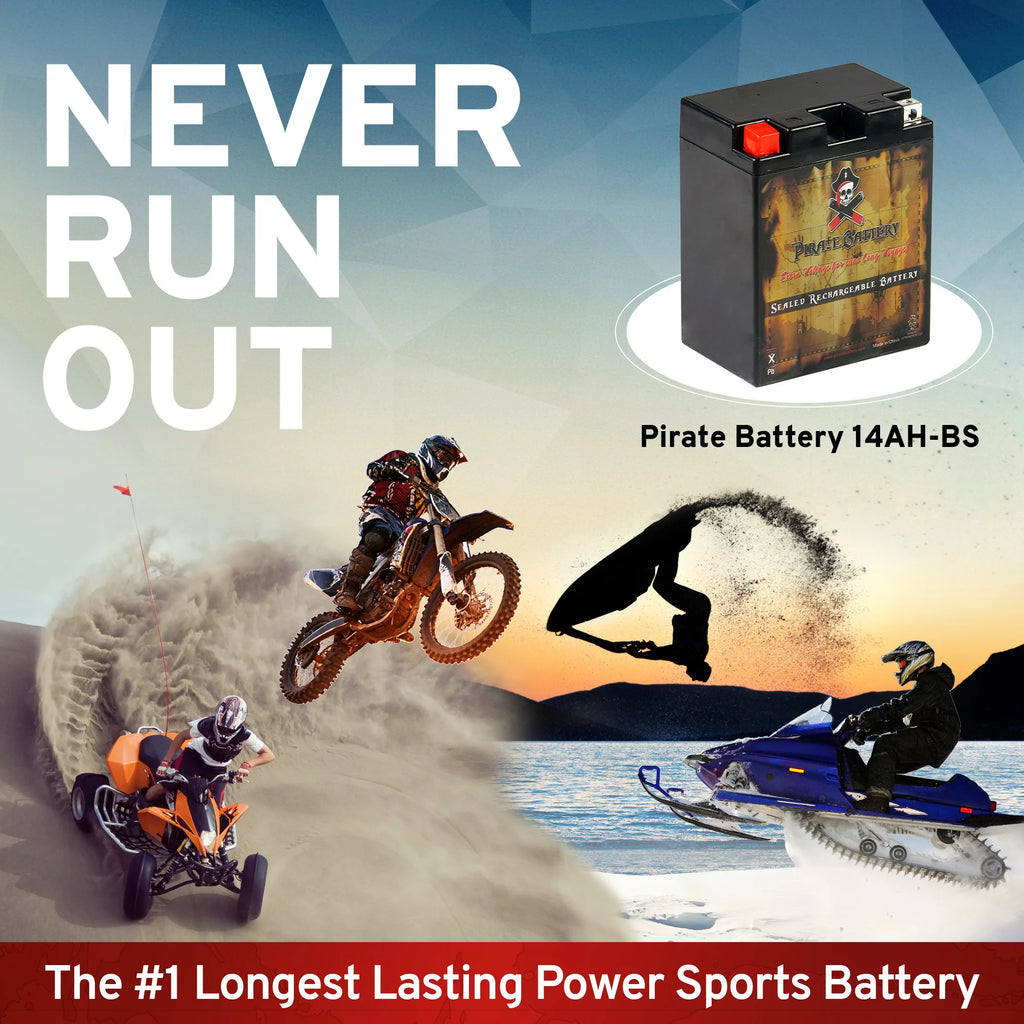 12 Volt 14AH-BS ATV Battery J6213