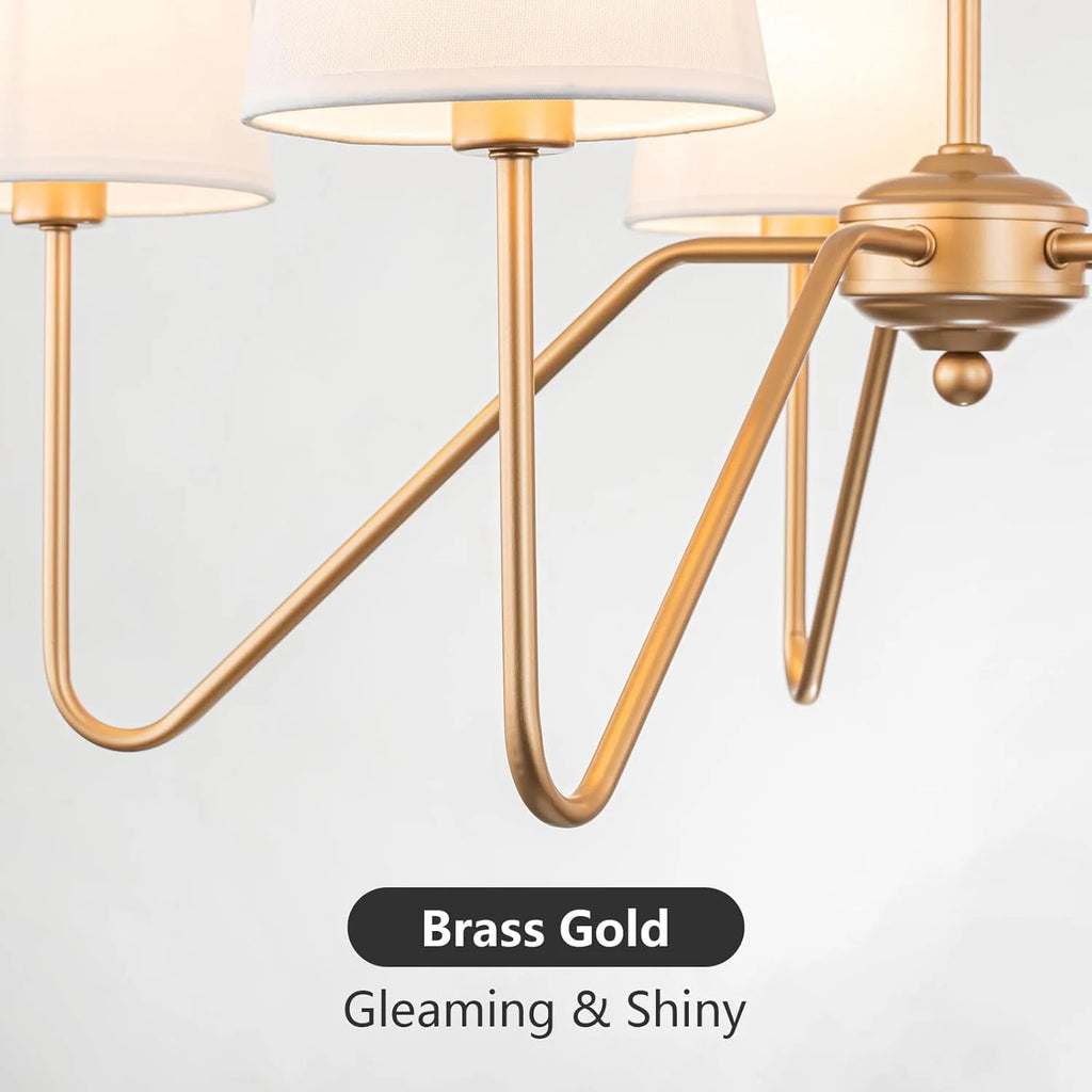 4-Light Kitchen Island Linear Pendant Light with Linen Shades Z520