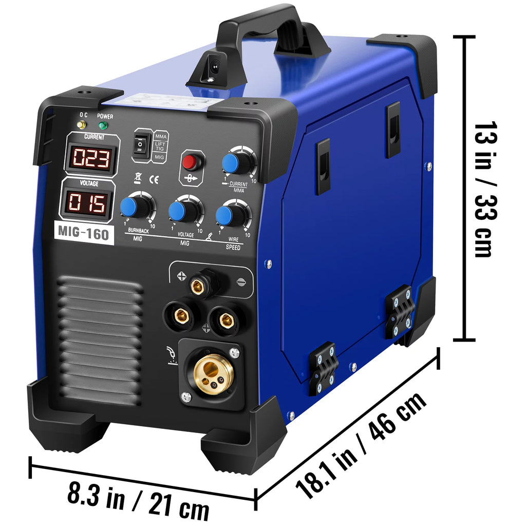 160 Amp 3 in 1 MIG TIG Arc Welder 110V/220V DC Welding Machine K655