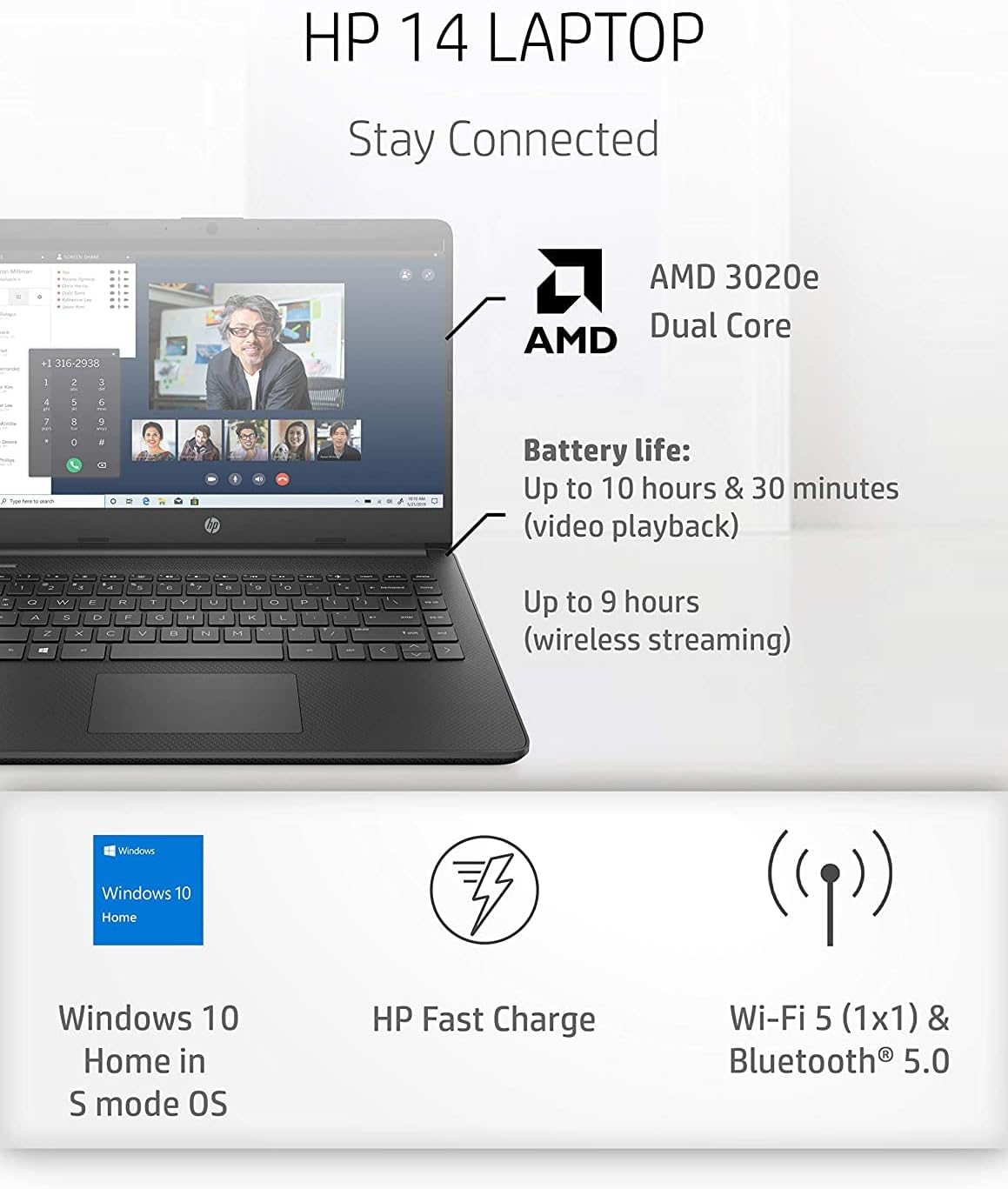 14" Touchscreen Ultra Light Laptop, 8GB RAM, 256GB SSD G182