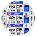 14/2 AWG Romex Cable with Ground, White, 250 ft U372