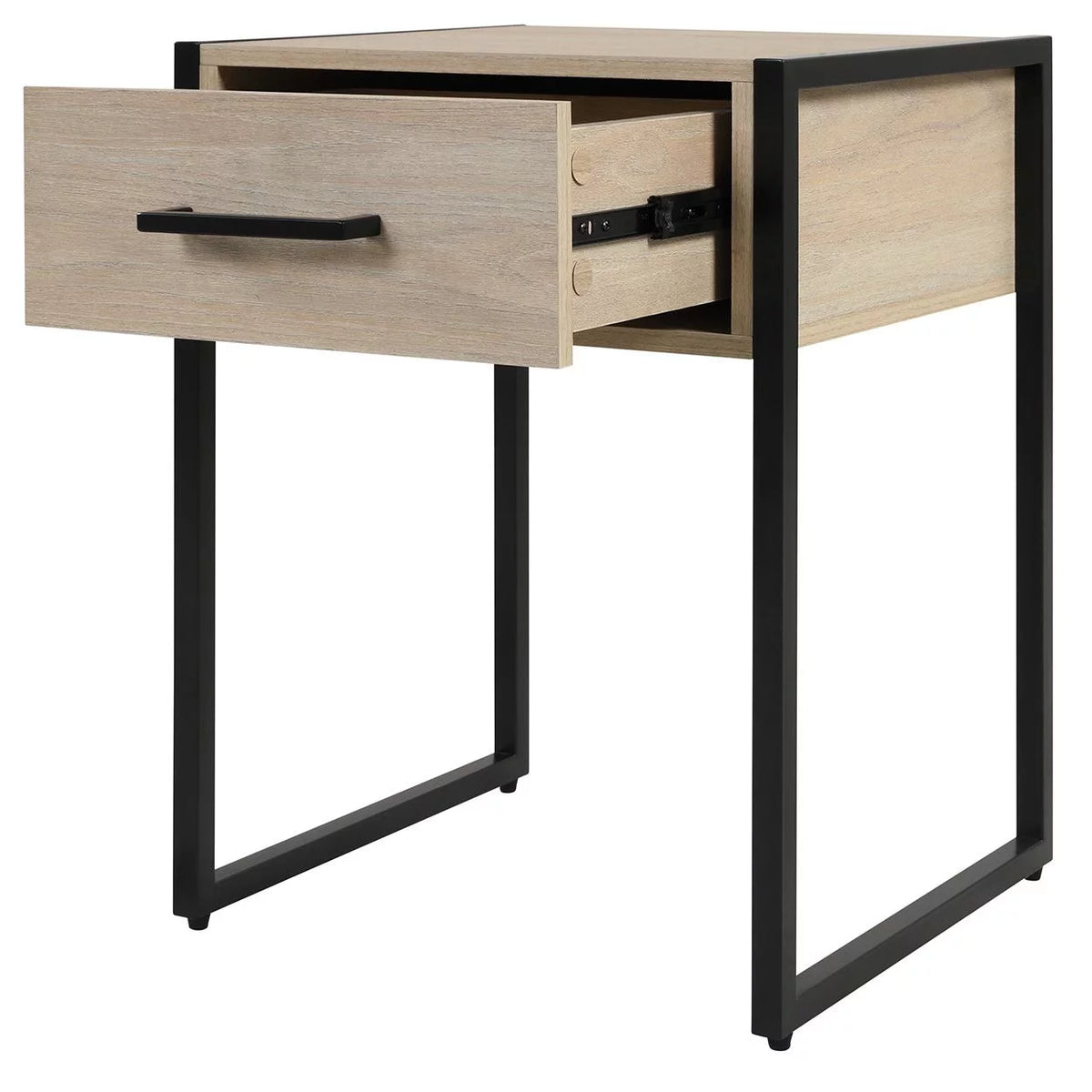 Beige Oak 1 Drawer Nightstand R693