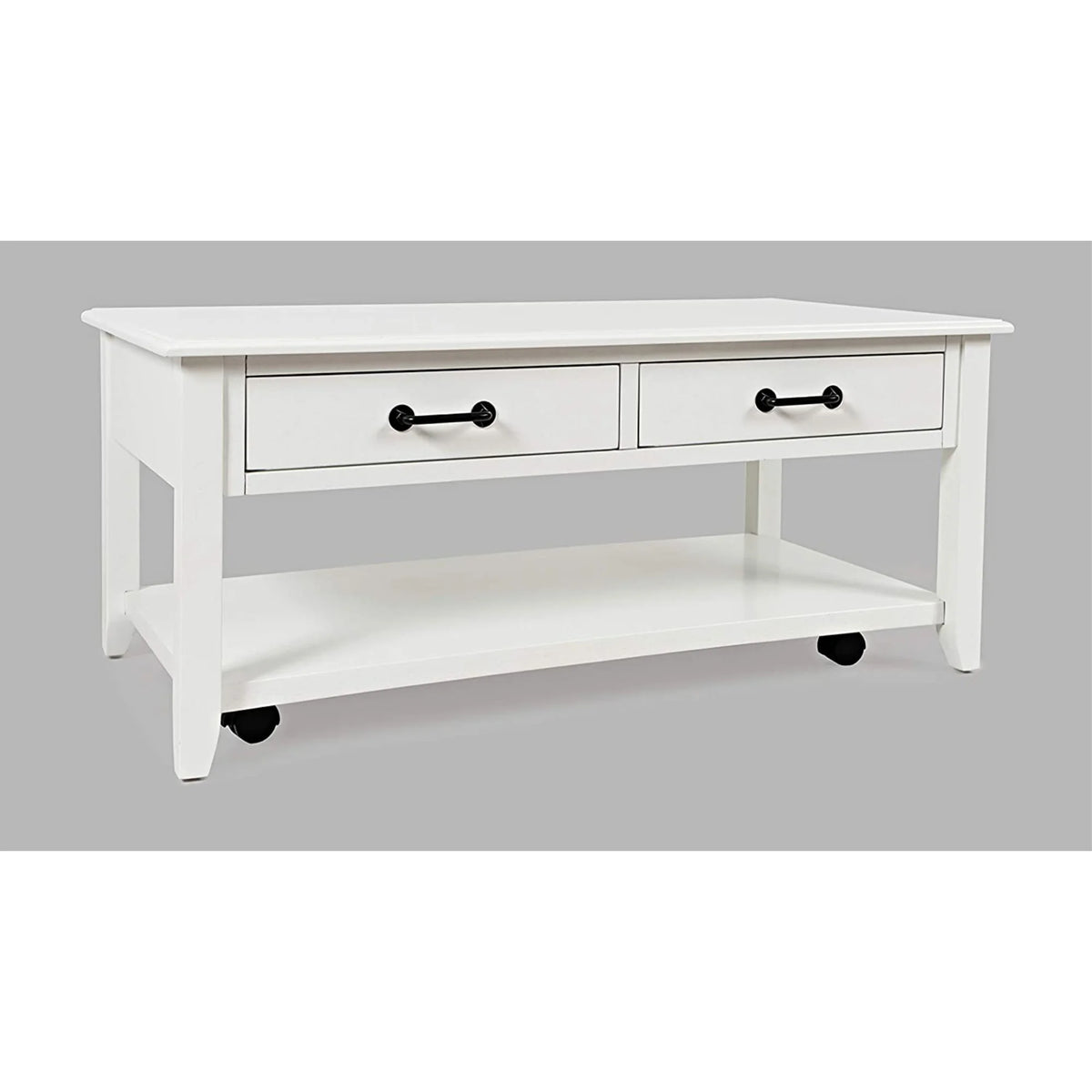 Acacia 2 Drawer Coffee Table with Casters A621374