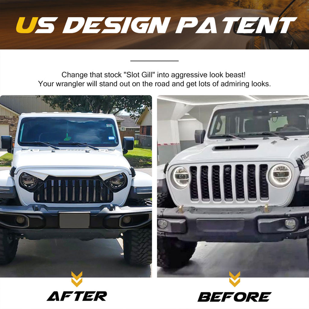 Front Grille for Jeep Wrangler JL & Gladiator JT U347