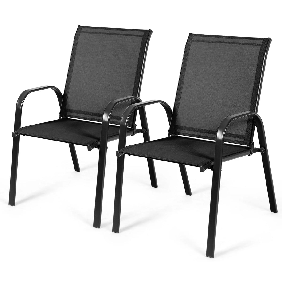 Set of 2 Grey Steel Patio Chairs I181141