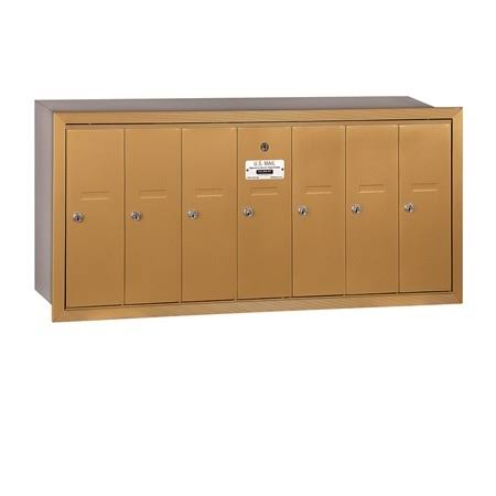Green Recessed Mounted Vertical Mailbox Z6350