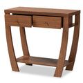 Walnut Brown 2-Drawer Console Table W26300
