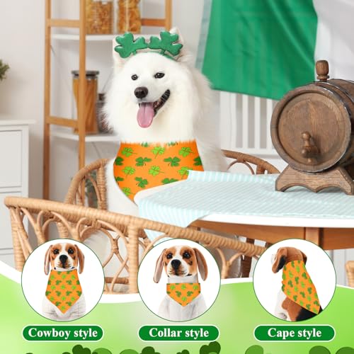 108 Pcs Dog Bandanas Bow Tie Set Plaid Pattern Adjustable Washable Reversible Z522831