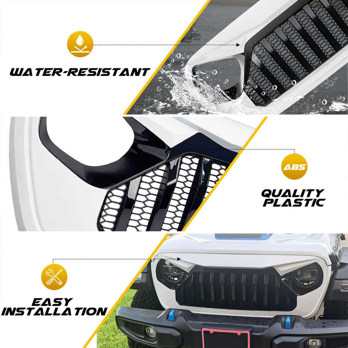 Front Grille for Jeep Wrangler JL & Gladiator JT U347