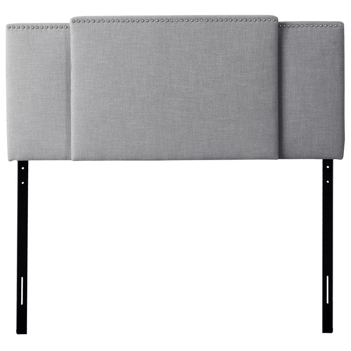 Light Gray Upholstered Fabric Panel Headboard F841962