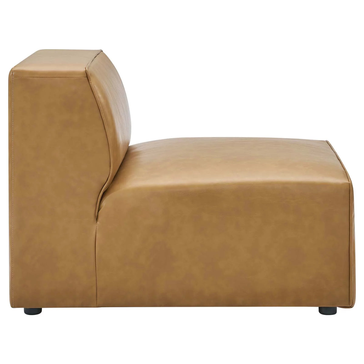 Tan Vegan Leather 7-Piece Sectional Sofa H571