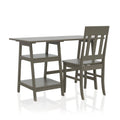 Gray Rectangle 2-Piece Writing Desk Set A2928