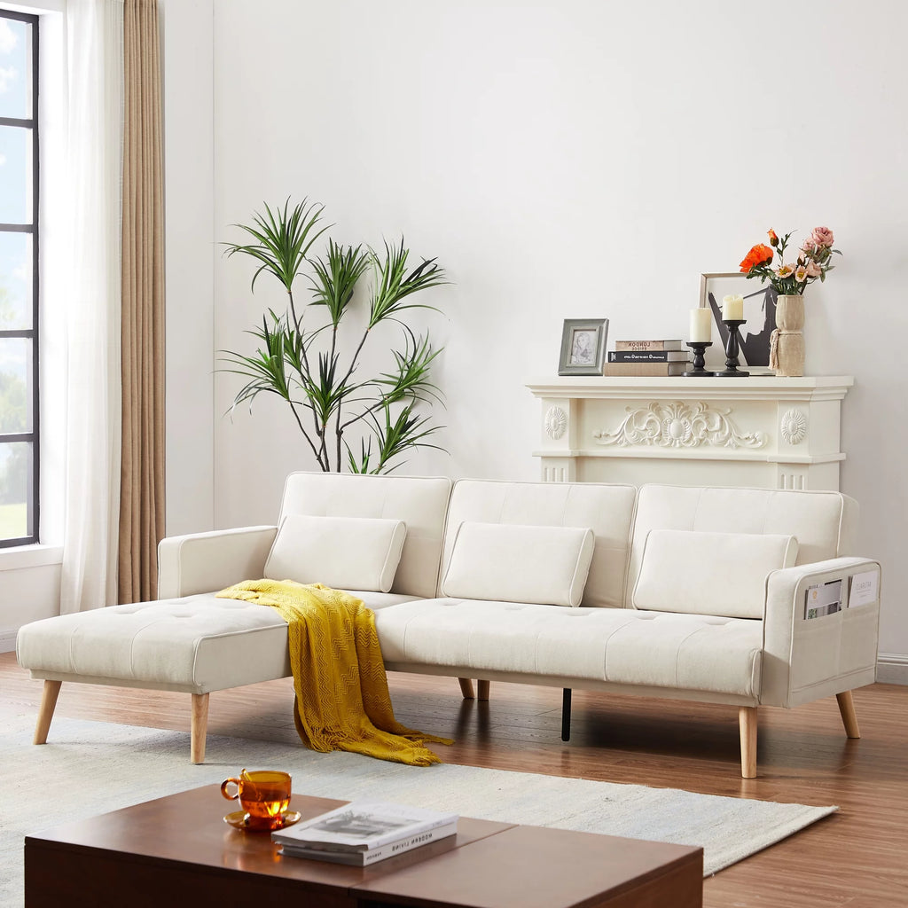 Left Facing L-shaped Convertible Sectional Sofa X901