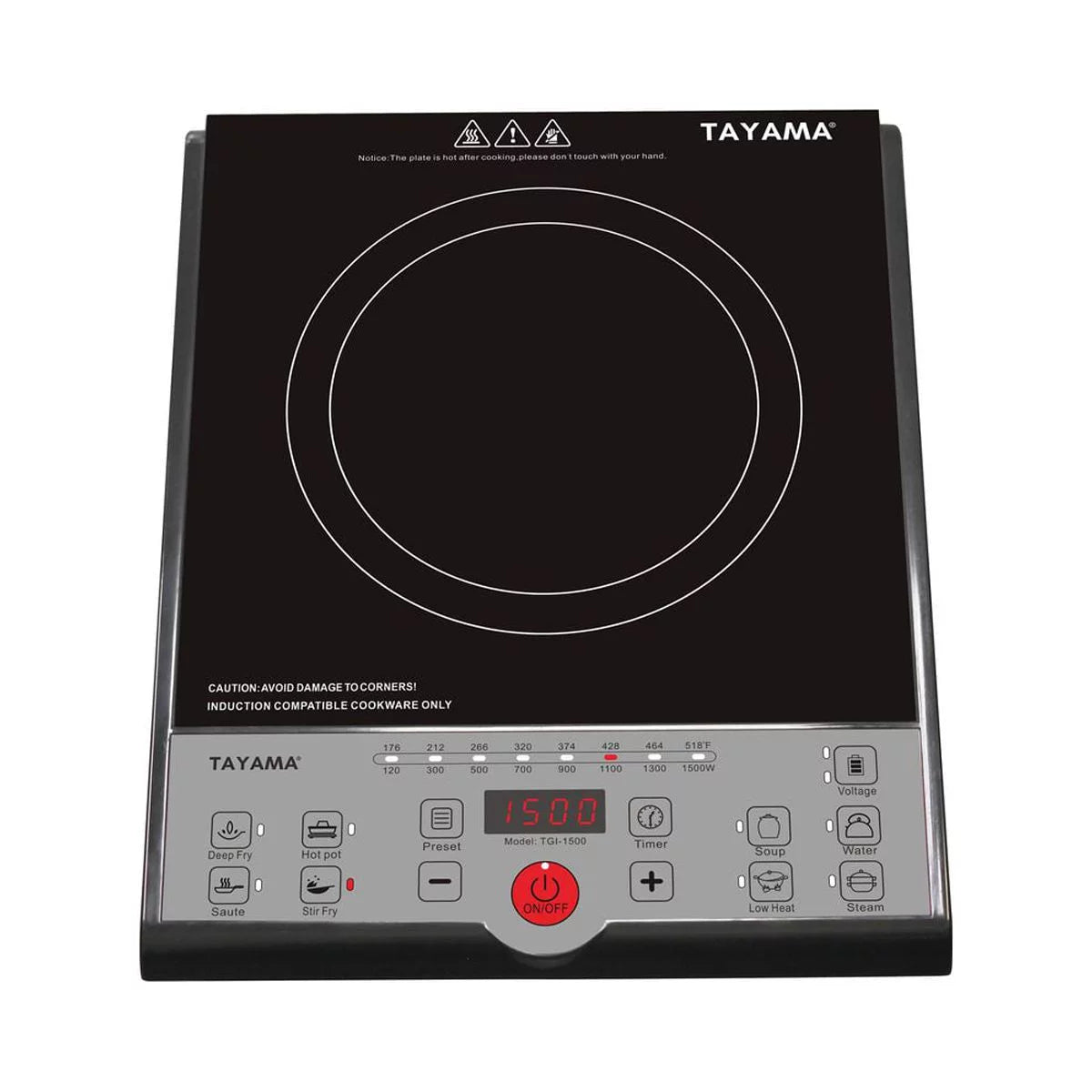 Black Single Burner Induction Cooktop with Cooking Pot E284493