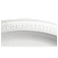 Compostable Round Sugarcane Plate, Natural White - 50 pack M578