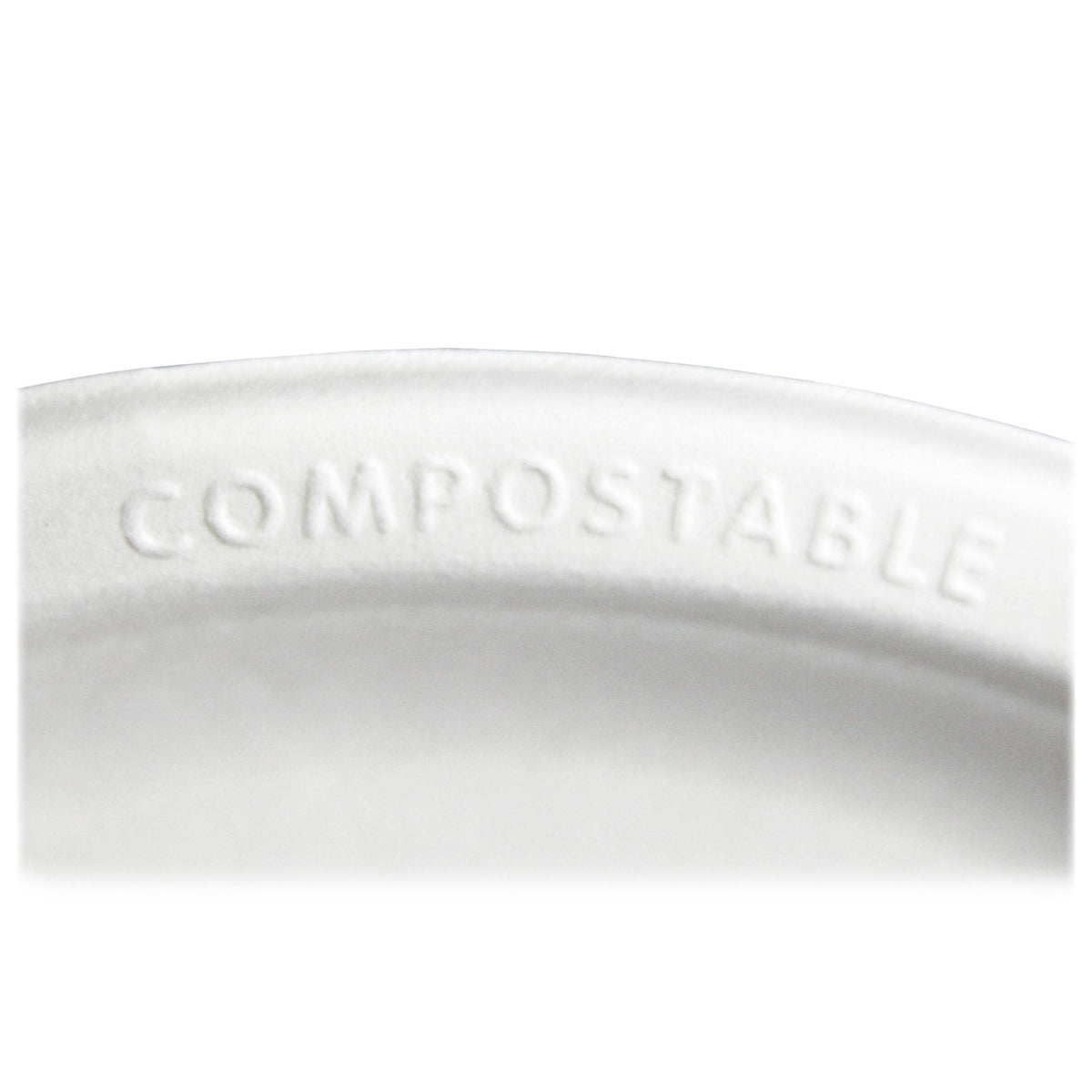 Compostable Round Sugarcane Plate, Natural White - 50 pack M578