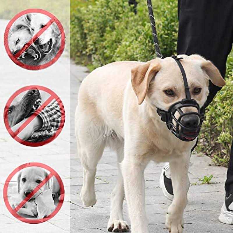 3pcs Silicone Dog Muzzle Adjustable W1175