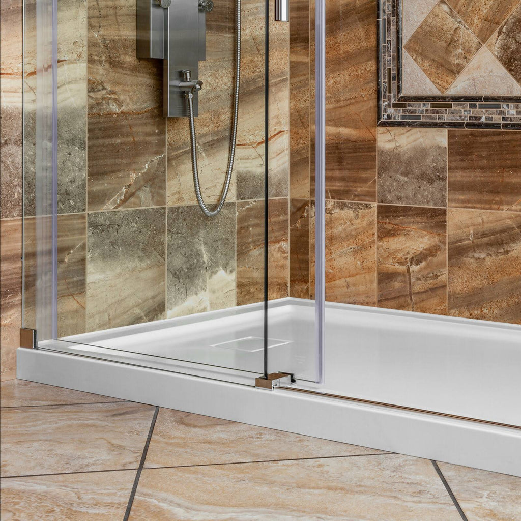 60 x 36 Right Double Threshold Shower Pan Base V6551
