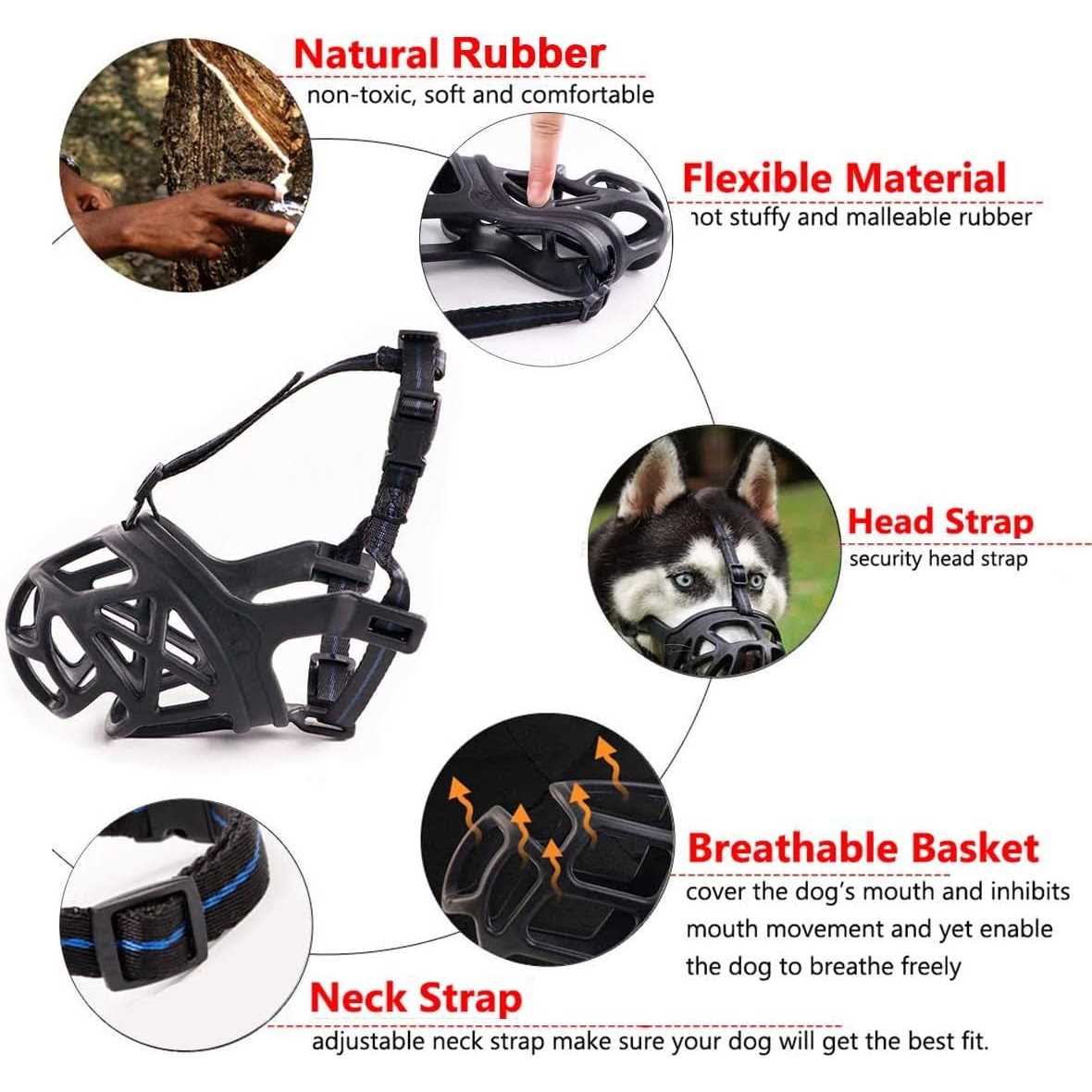 Breathable Basket Dog Muzzle T42581