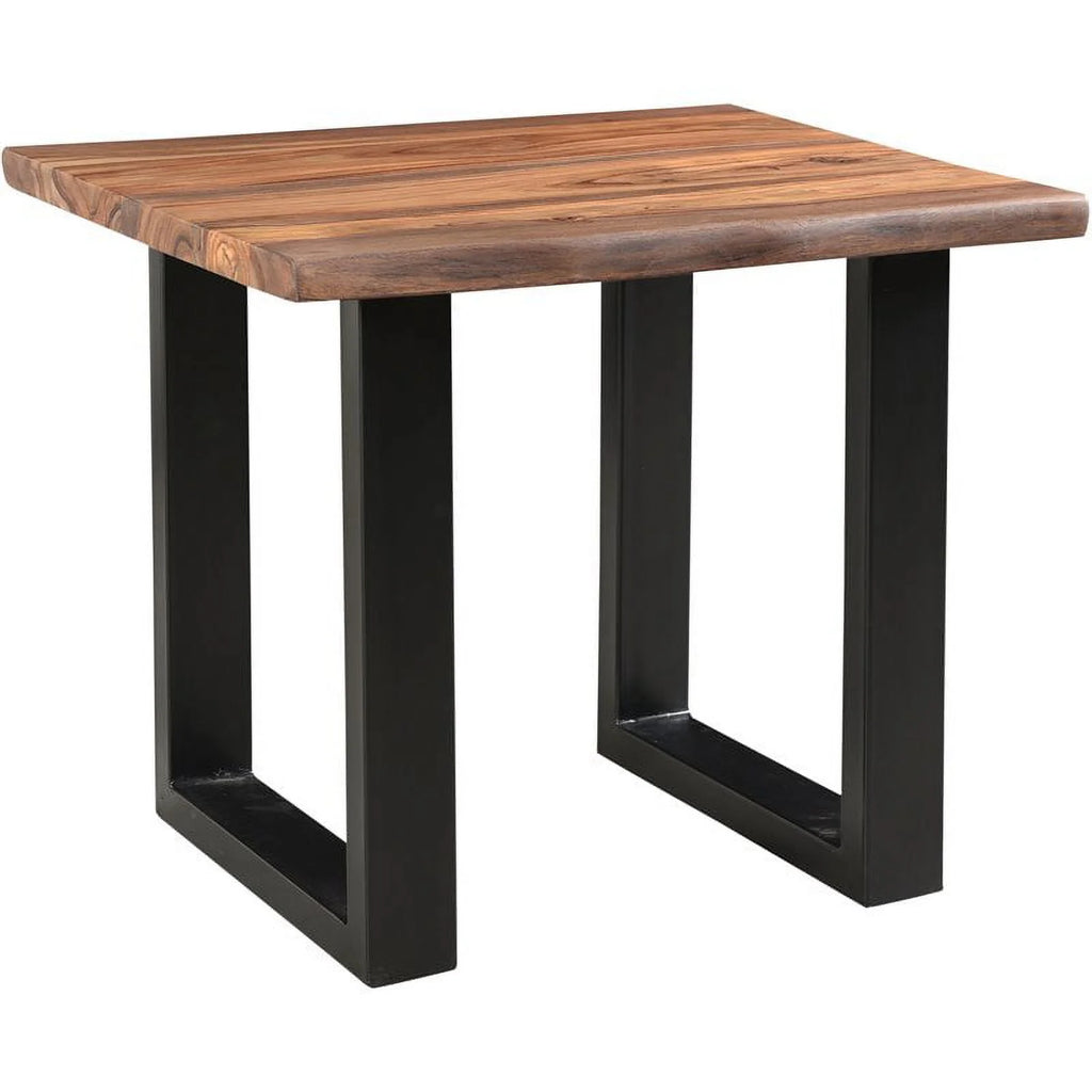 Wood and Metal End Table E883