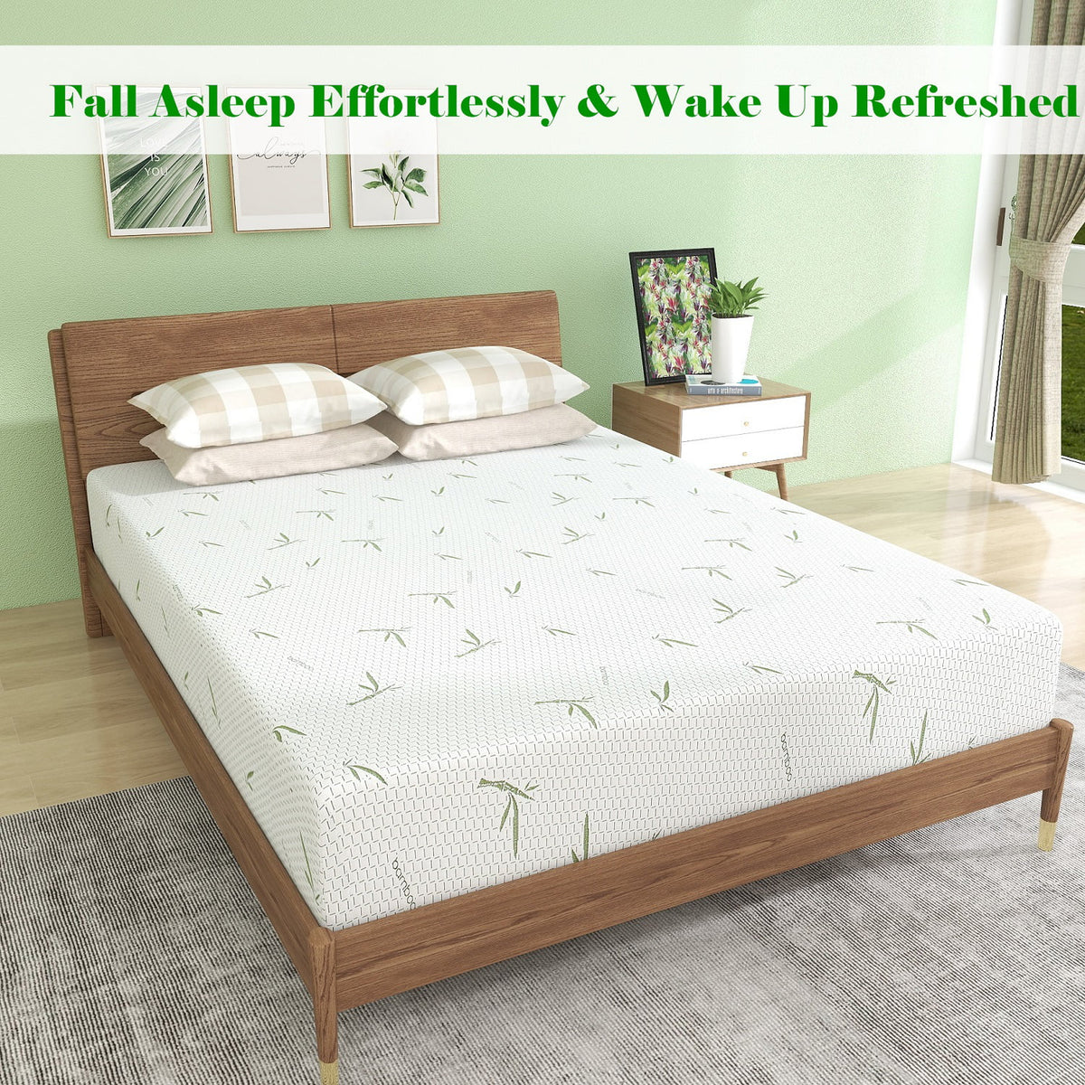 10 inch Green Tea Cooling Gel Memory Foam Queen Mattress S53762