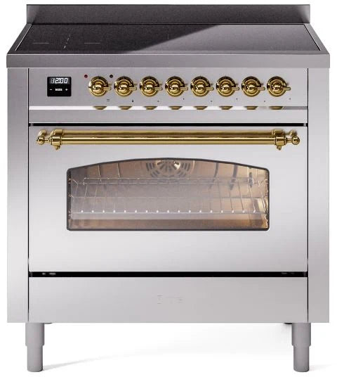 36 Induction Range with Electric Oven in Stainless Steel E80616