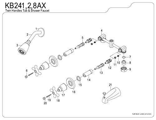 Satin Nickel Two Handle Tub and Shower Faucet C173554