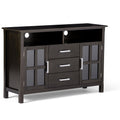 Dark Walnut Brown Tall TV Media Stand A381