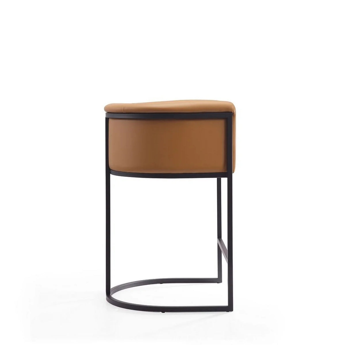 Camel and Black Metal Counter Height Bar Stool (Set of 3) P2218