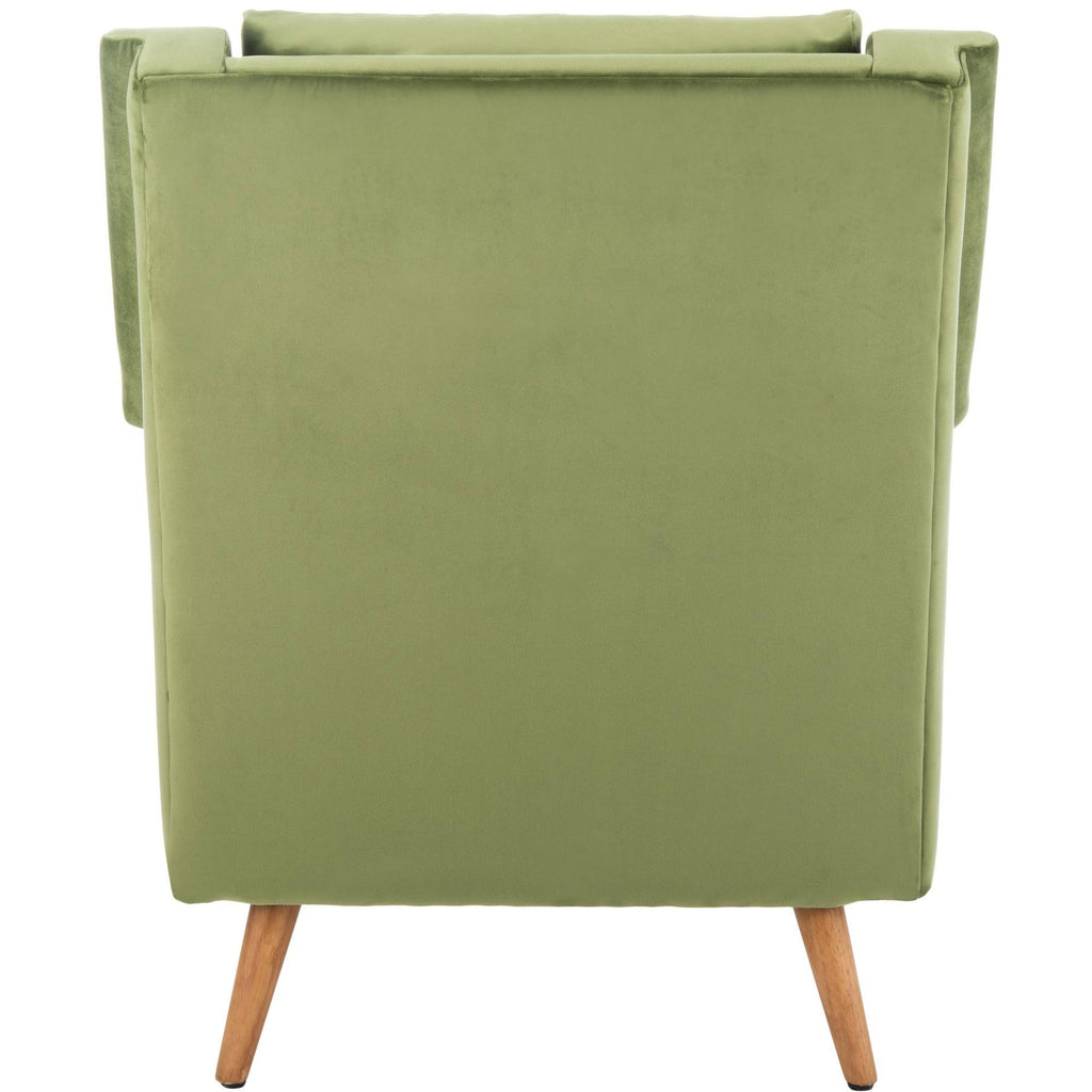 Olive Velvet Arm Chair Y2092