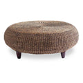 Round Table with Wicker Woven Hardwood Frame K883577