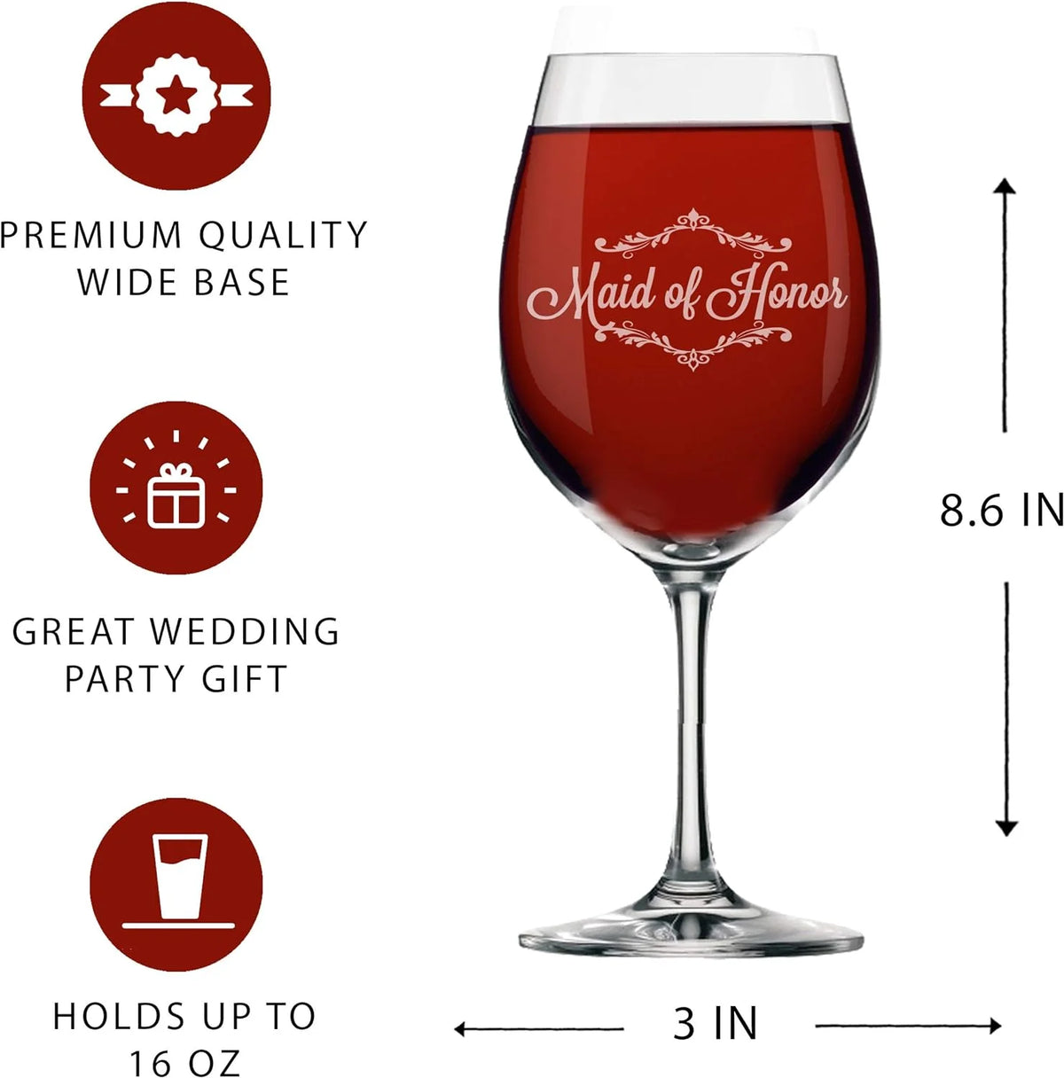 16 Oz Wine Glass With Stem J2057
