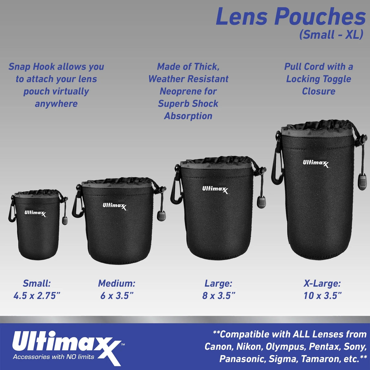 18pc Lens Bundle with Water-Resistant Lens Pouch J7307