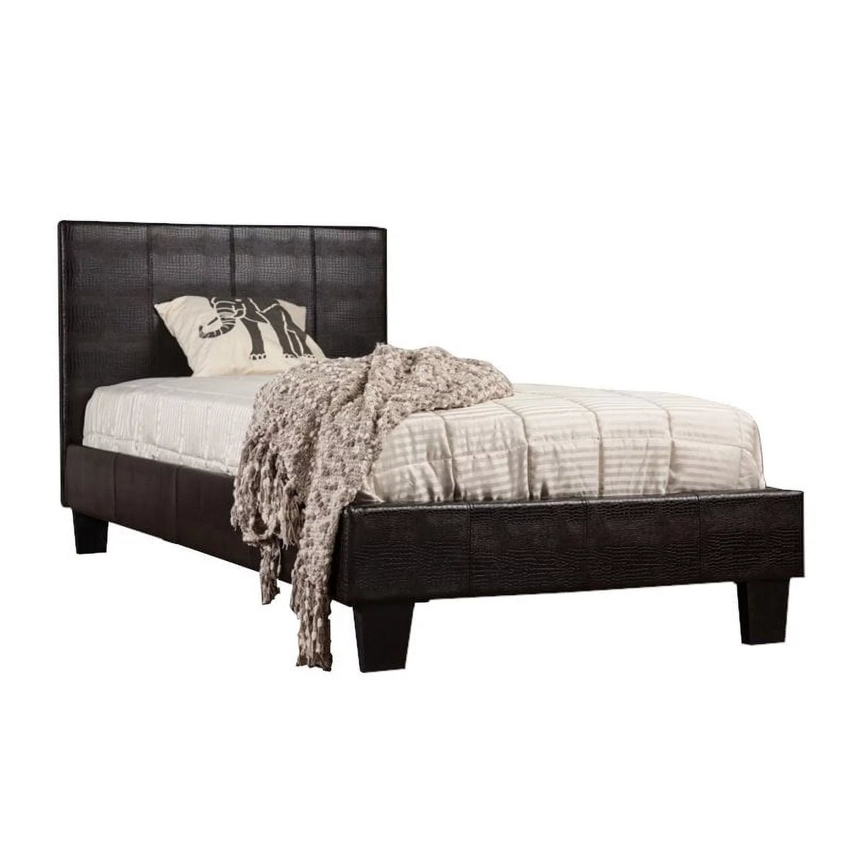 Faux Leather Queen Platform Bed C831