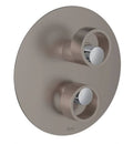 Satin Nickel and Polished Chrome Pressure Balance Trim with Diverter with Circular Handle W5699