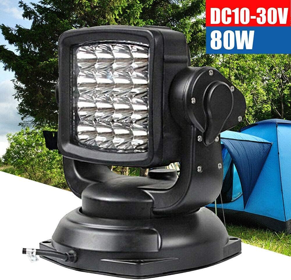 80W Wireless Remote LED Search Light Waterproof Spotlight N374727