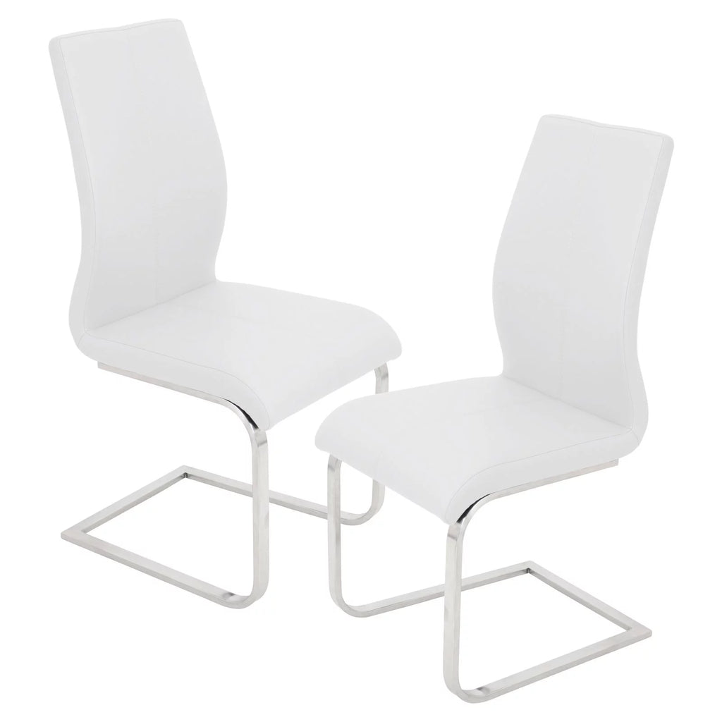Set Of 2 White Dining Chair N75072
