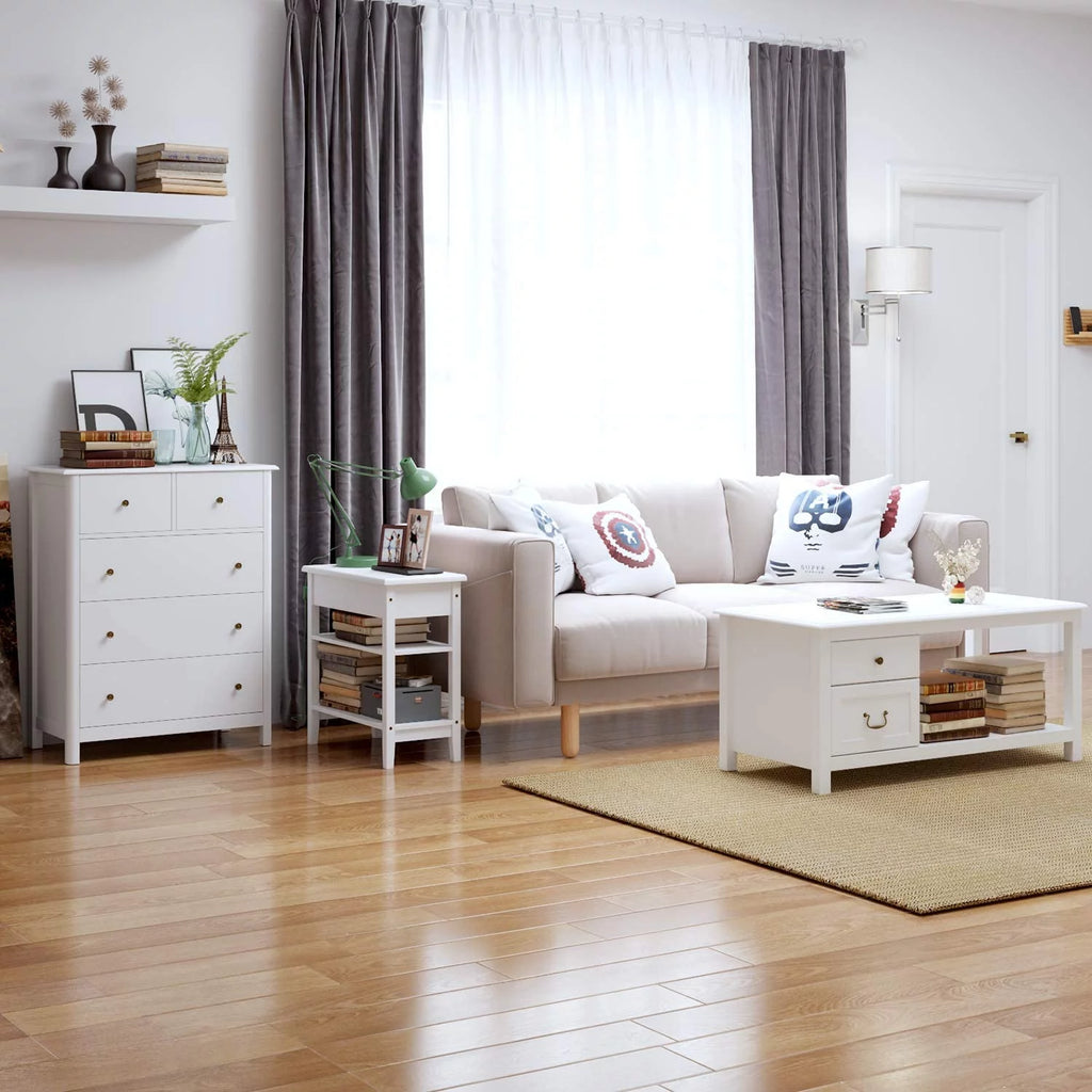 White 5 Drawer Kids Dresser C2468