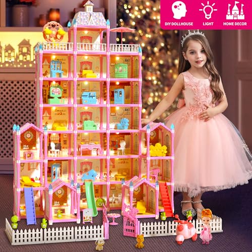 Pink Doll House with Furniture L665124
