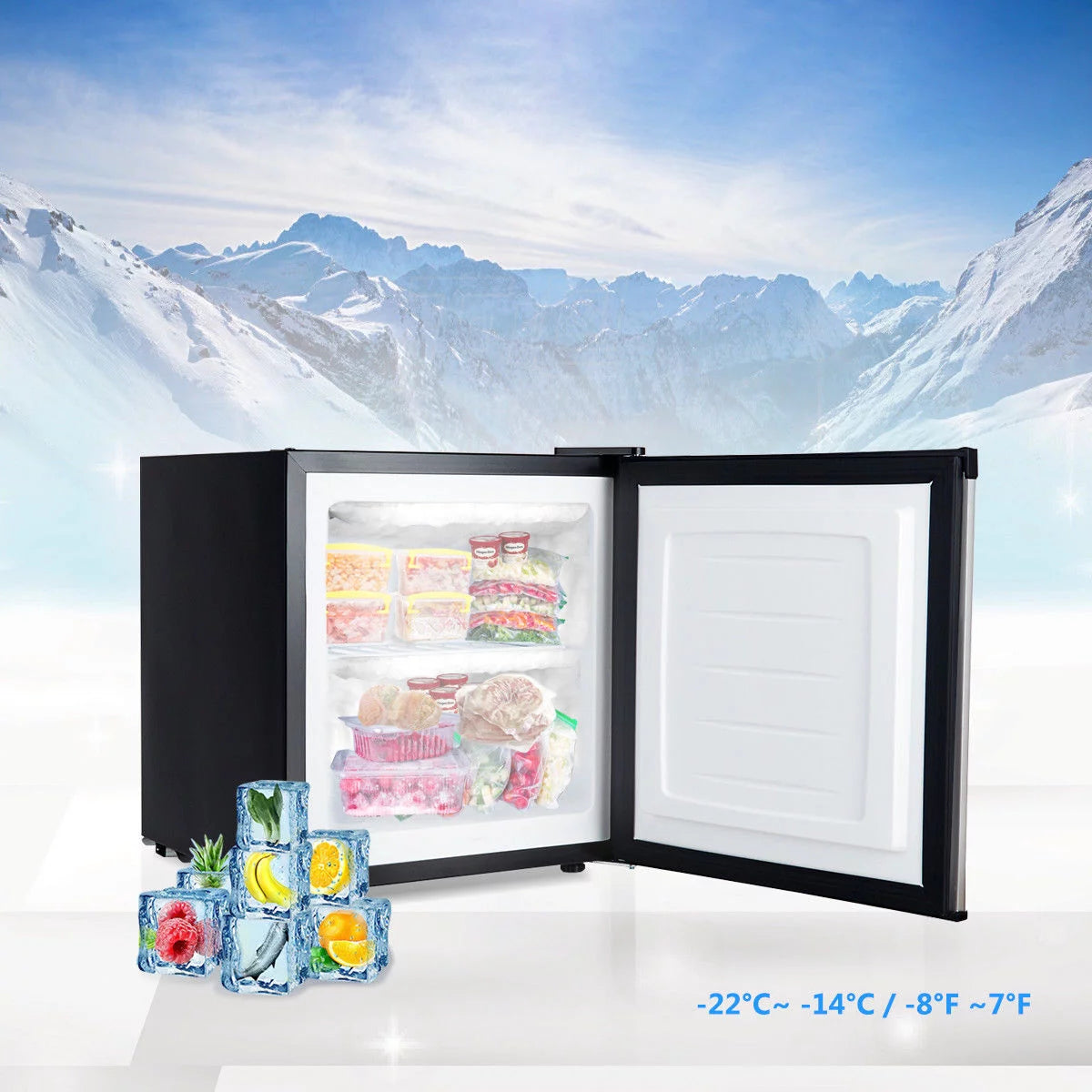 1.1 cu.ft. Compact Single Door Upright Freezer Stainless Steel U2431
