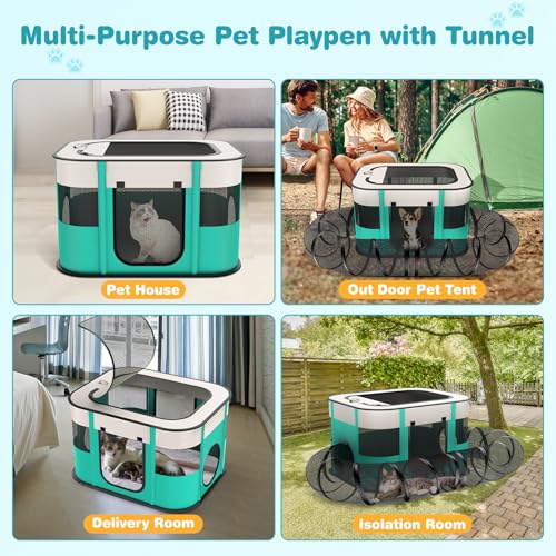 Outdoor Cat Enclosure with Tunnel K511075