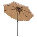 9ft Scallop Tilt Crank Patio Umbrella M460