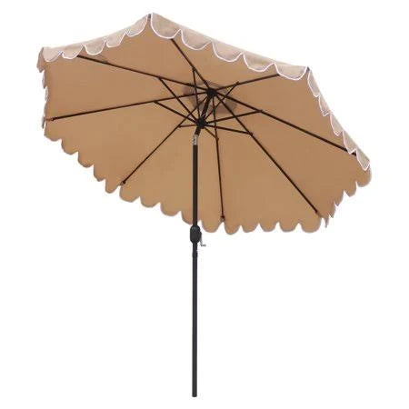 9ft Scallop Tilt Crank Patio Umbrella M460