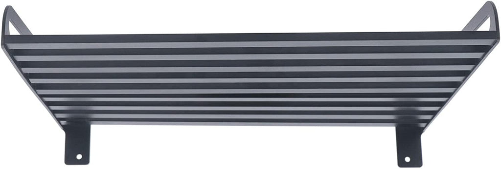 Black Wall Mounted Microwave Oven Bracket Storage Rack Aluminum T60541