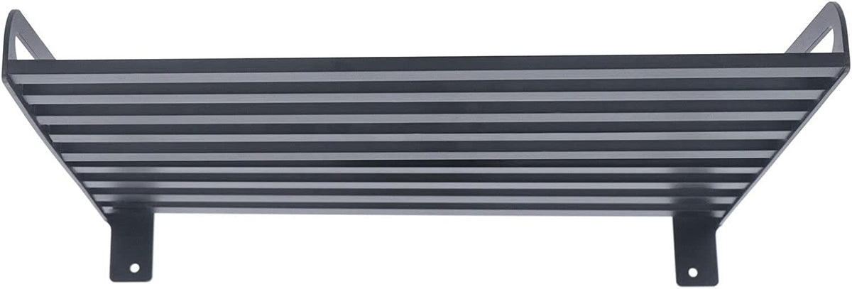 Black Wall Mounted Microwave Oven Bracket Storage Rack Aluminum T60541