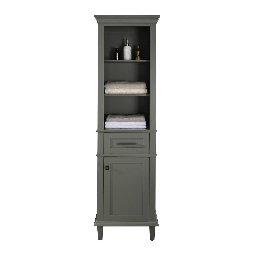 Pewter Green Linen Cabinet C7145